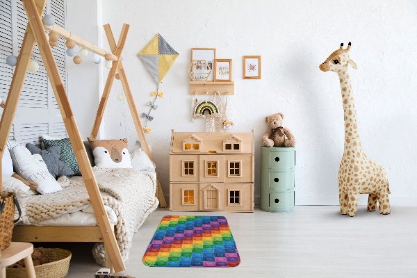 Kinderteppich Farbige Blöcke