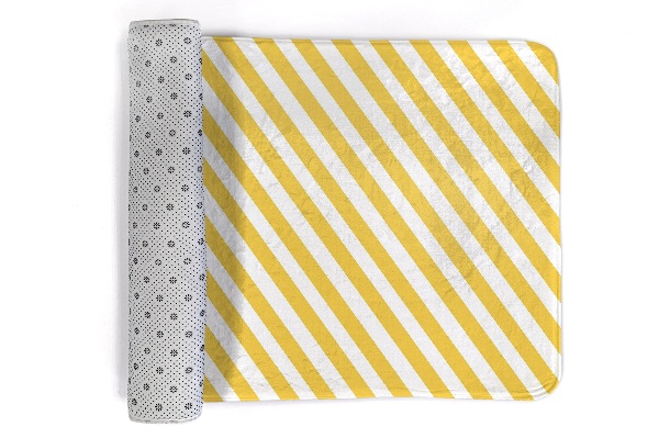 Teppich Gelbe diagonale Streifen