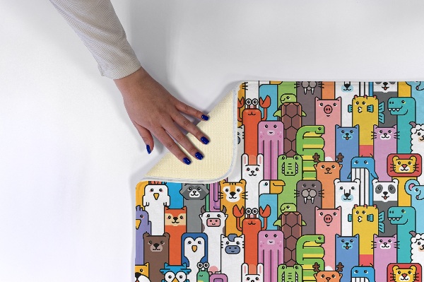 Kinderteppich Bunte Cartoon-Tiere