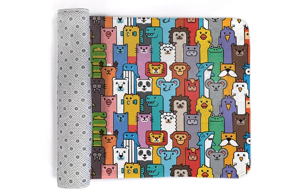 Kinderteppich Bunte Cartoon-Tiere