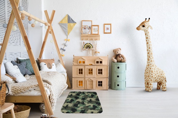Kinderteppich Dinosaurier auf Camouflage