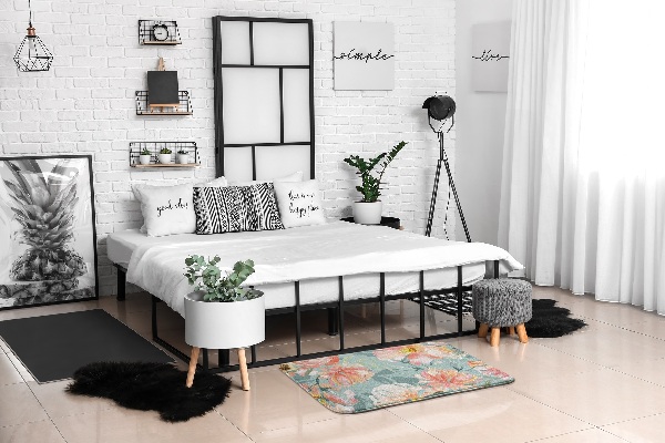 Teppich modern Blumen in Aquarell
