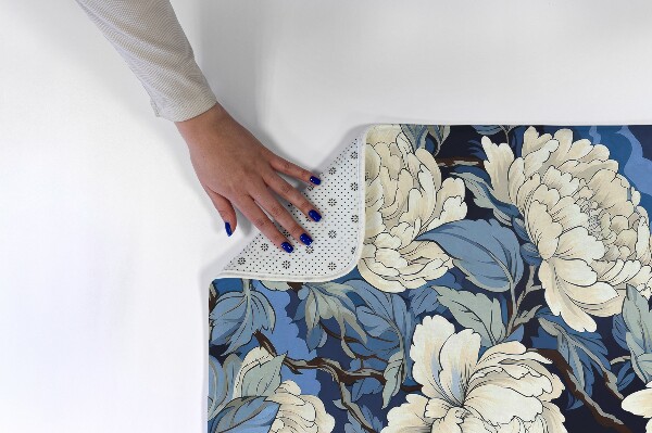Teppich modern Blumen Pfingstrosen