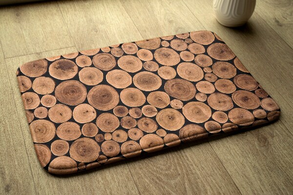 Teppich modern Querschnitte von Baumstämmen