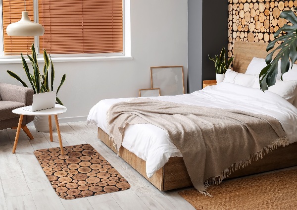 Teppich modern Querschnitte von Baumstämmen