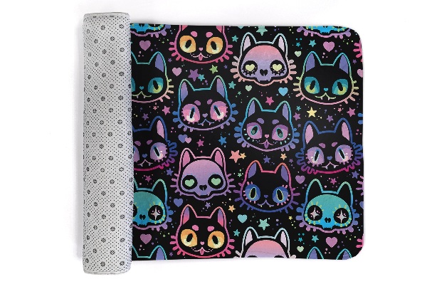 Kinderteppich Bunte Katzengesichter