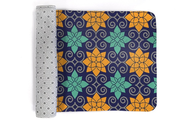 kleiner Teppich Geometrisches Muster Blumen