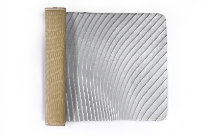 kleiner Teppich Gewellte weiße Linien