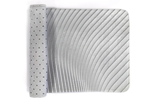 kleiner Teppich Gewellte weiße Linien