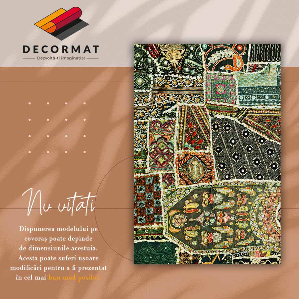 Teppich auf pvc Patchwork in einem türkischen Stil