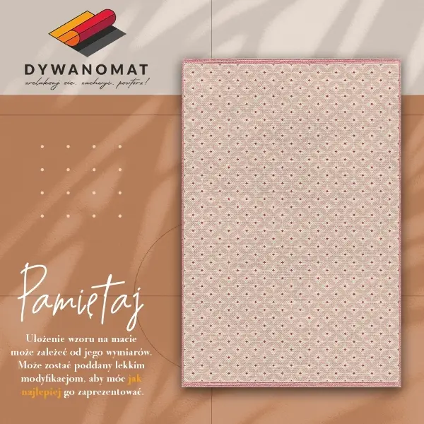 Teppich auf pvc Rosa orientalisches Muster