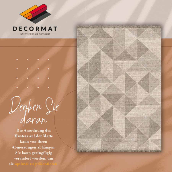 Teppich auf pvc Dreiecke und Quadrate