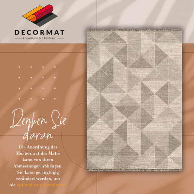 Teppich auf pvc Dreiecke und Quadrate