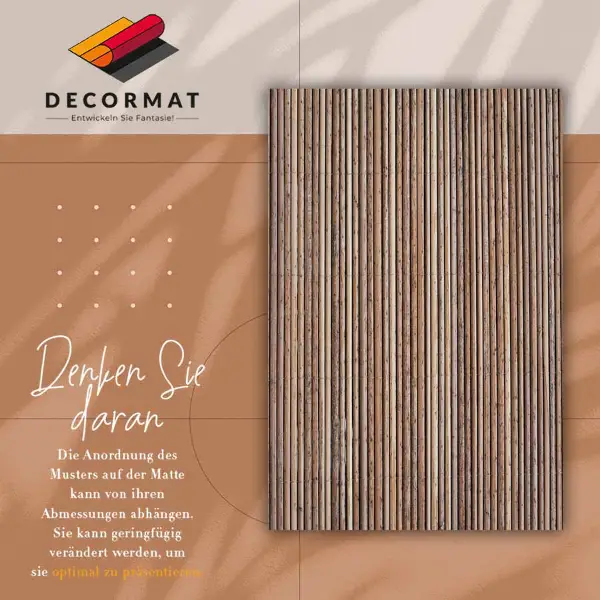 Vinyl teppich läufer Bambusmatte
