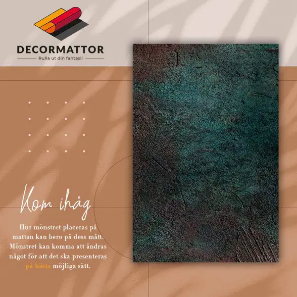 Vinyl teppich läufer Grüner brauner Beton