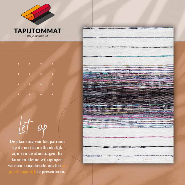 Vinyl teppich läufer Bunte Streifen