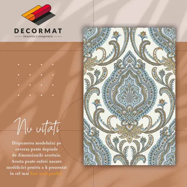 Teppich auf pvc Paisley Texture