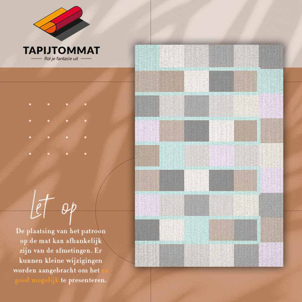 Vinyl teppich läufer Quadratische Würfel