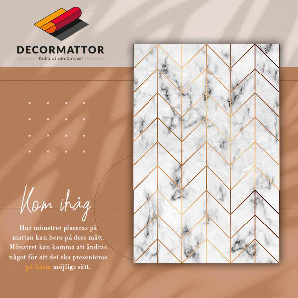 Vinyl teppich Herringbone-Marmor