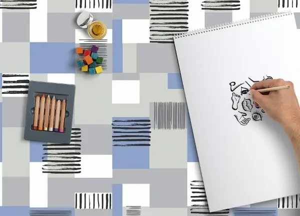 Vinyl teppich läufer Geometrische Rechtecke