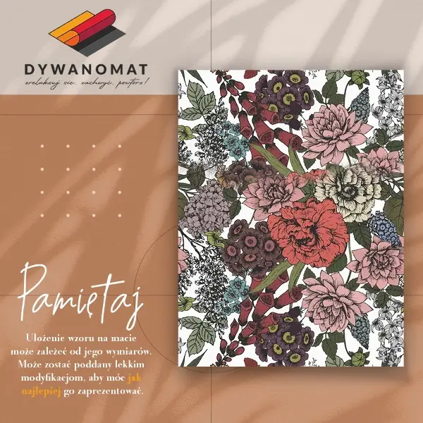 Vinyl teppich läufer Vielfältige Blumen