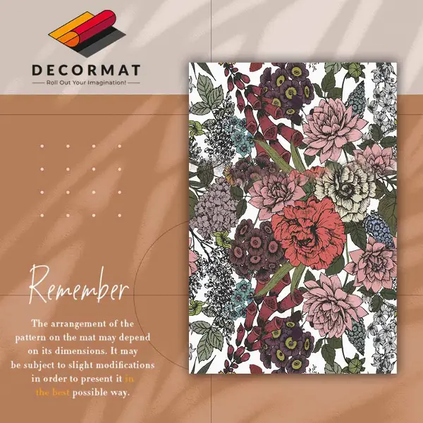 Vinyl teppich läufer Vielfältige Blumen