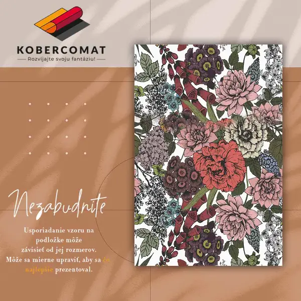 Vinyl teppich läufer Vielfältige Blumen