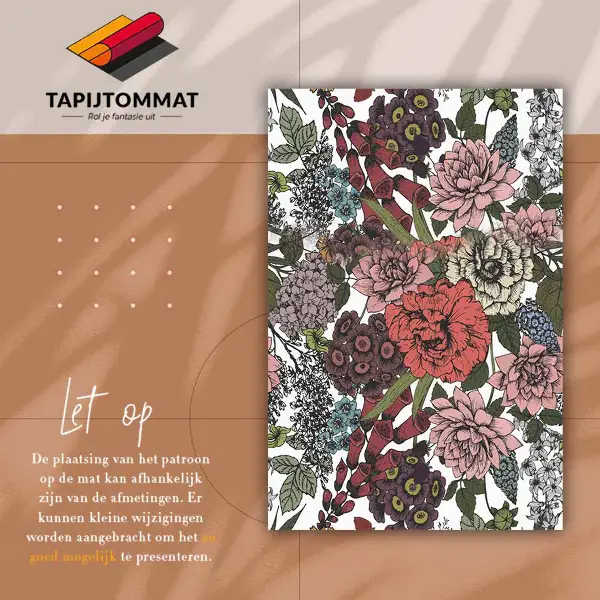 Vinyl teppich läufer Vielfältige Blumen