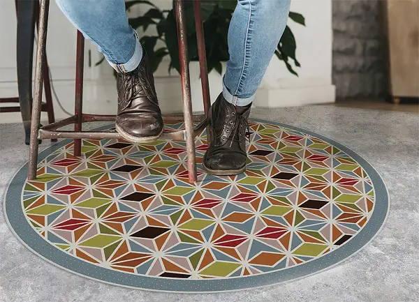 Runde pvc teppich Abstraktes Kaleidoskop