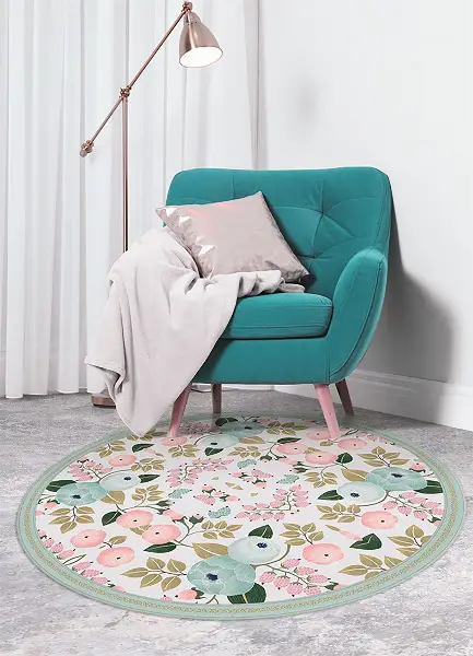 Runde teppich pvc Blume