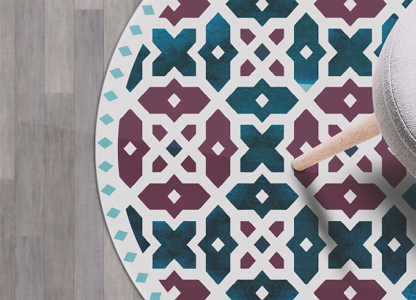 Runde vinyl teppich Geometrische Formen