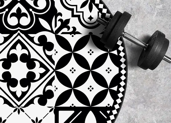 Runde vinyl teppich Portugiesische Fliesen