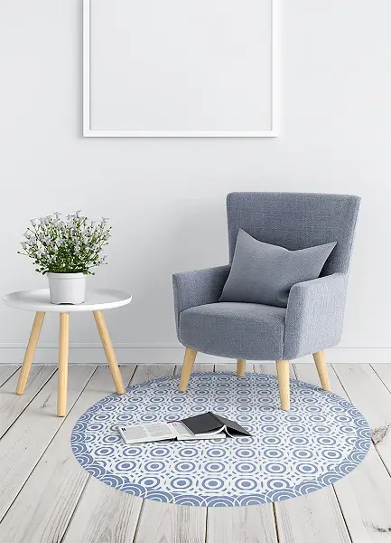 Runder vinyl teppich läufer Wiederholbare Kreise