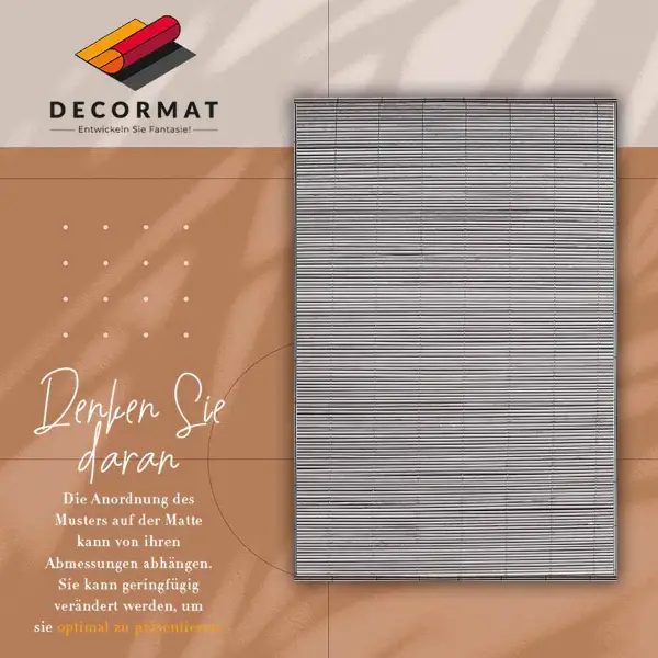 Teppich auf pvc Bambusmatte
