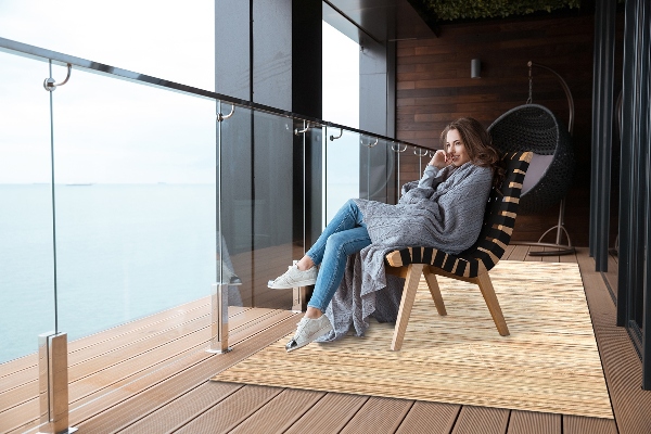 Outdoor teppich Stroh