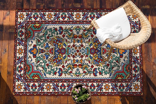 Terrassenteppich Multicolor-Muster