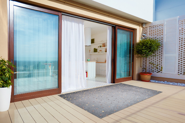 Terrassenteppich Goldene Punkte