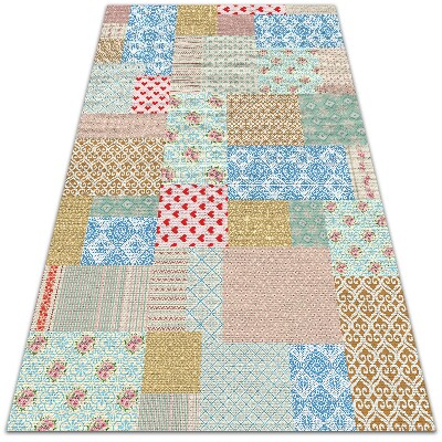 Terrassenteppich Patchwork unterschiedliche Teile