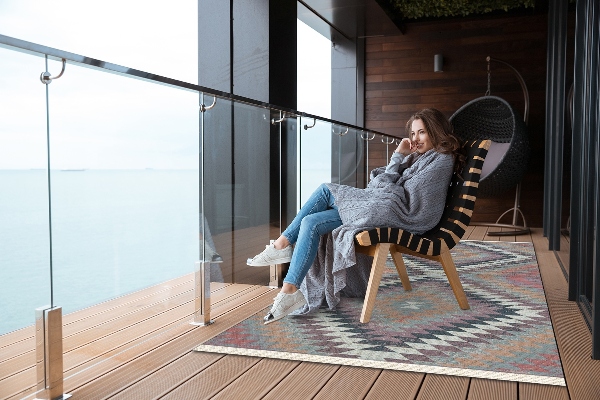 Outdoor teppich Parallelogramm-Muster