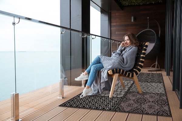 Teppich terrasse Kombination aus verschiedenen Designs