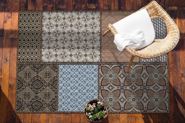 Teppich terrasse Mischung von Designs