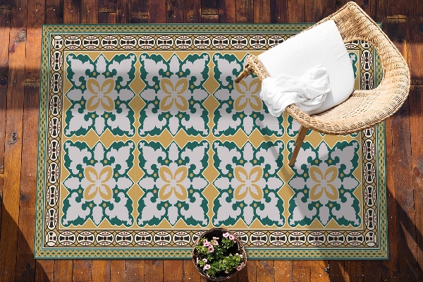 Teppich terrasse Boho-Stil