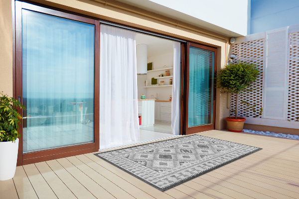 Terrassenteppich Graue Diamanten