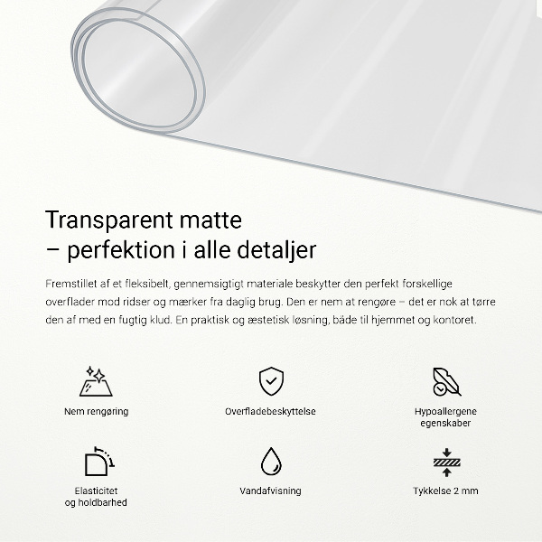 Weiches Glas für den Schreibtisch