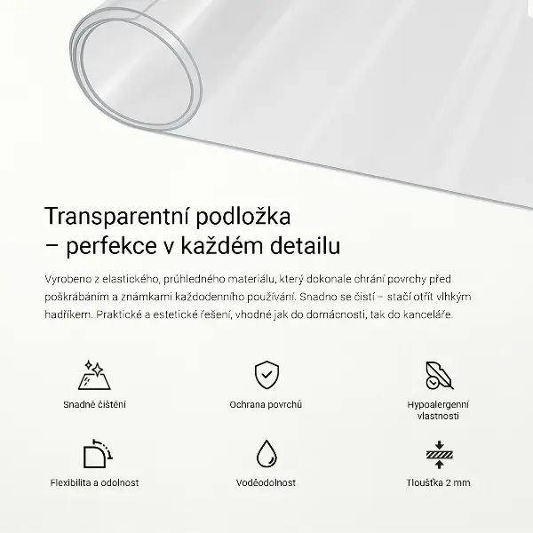 Weiches Glas transparent