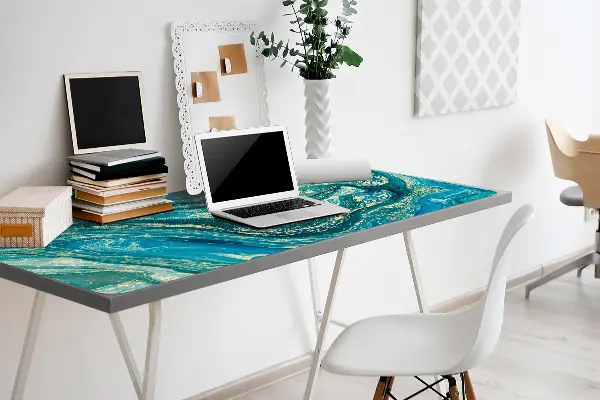 PVC Schreibtischmatte Blaue Abstraktion.