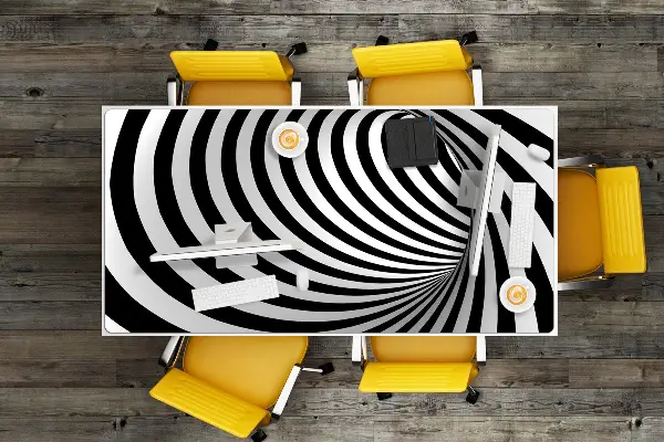 Schreibtisch Unterlegmatte Schwarzweiss-Whirl