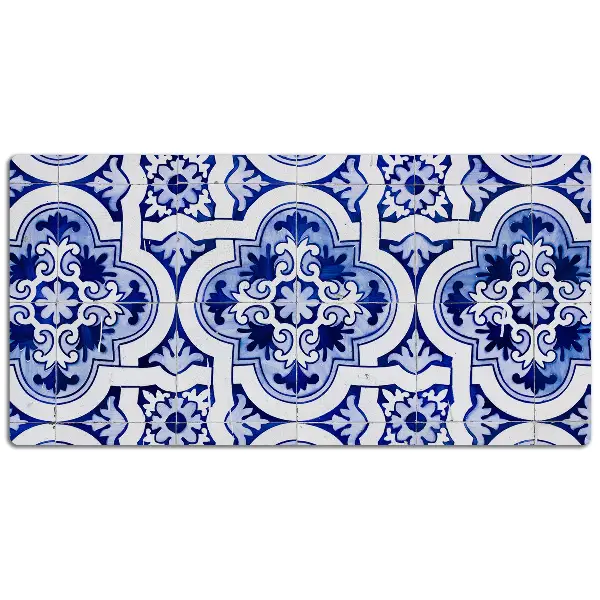 PVC Schreibtischmatte Blaue Fliesen