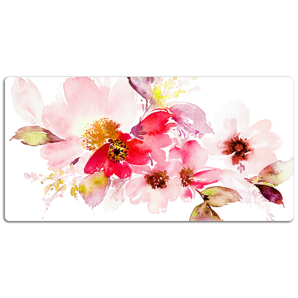 Schreibtisch Unterlegmatte Pastellblumen