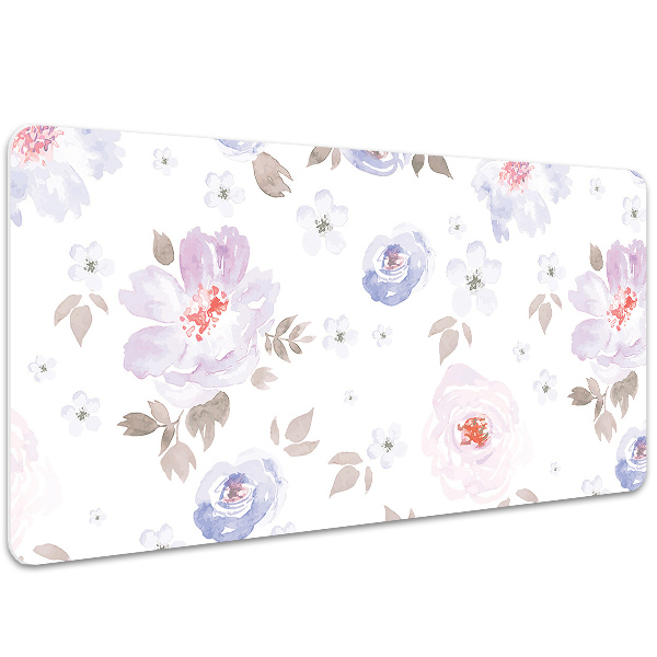 Büro-Schreibtischmatte Pastellblumen